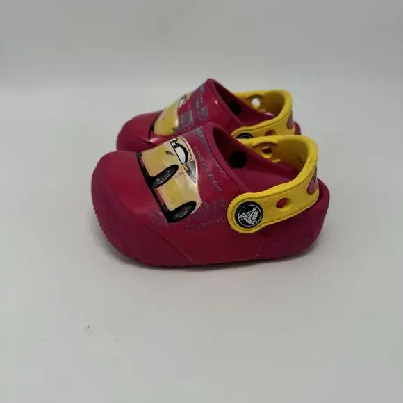 Disney Pixar Cruz Light-Up Crocs Clog Kids Size 5 C Pink Lights Work - Picture 5 of 7